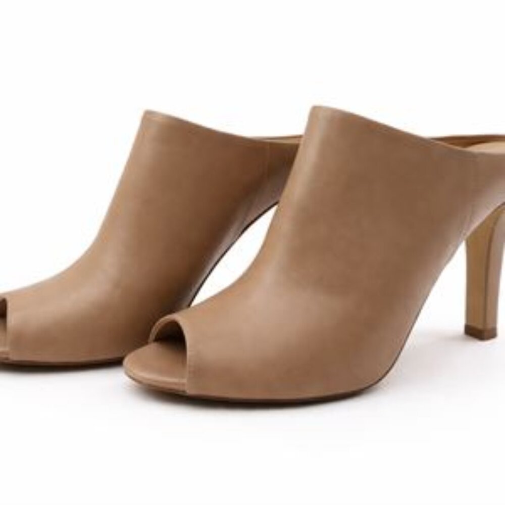 Michael Kors Leather Mule Heels, Size: 9.5 (Women)